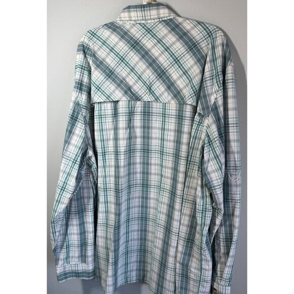 Nepallo Mens Plaid Button Up Shirt 3XL Nylon Fishing Hiking Camping UPF 50+ - Picture 2 of 13